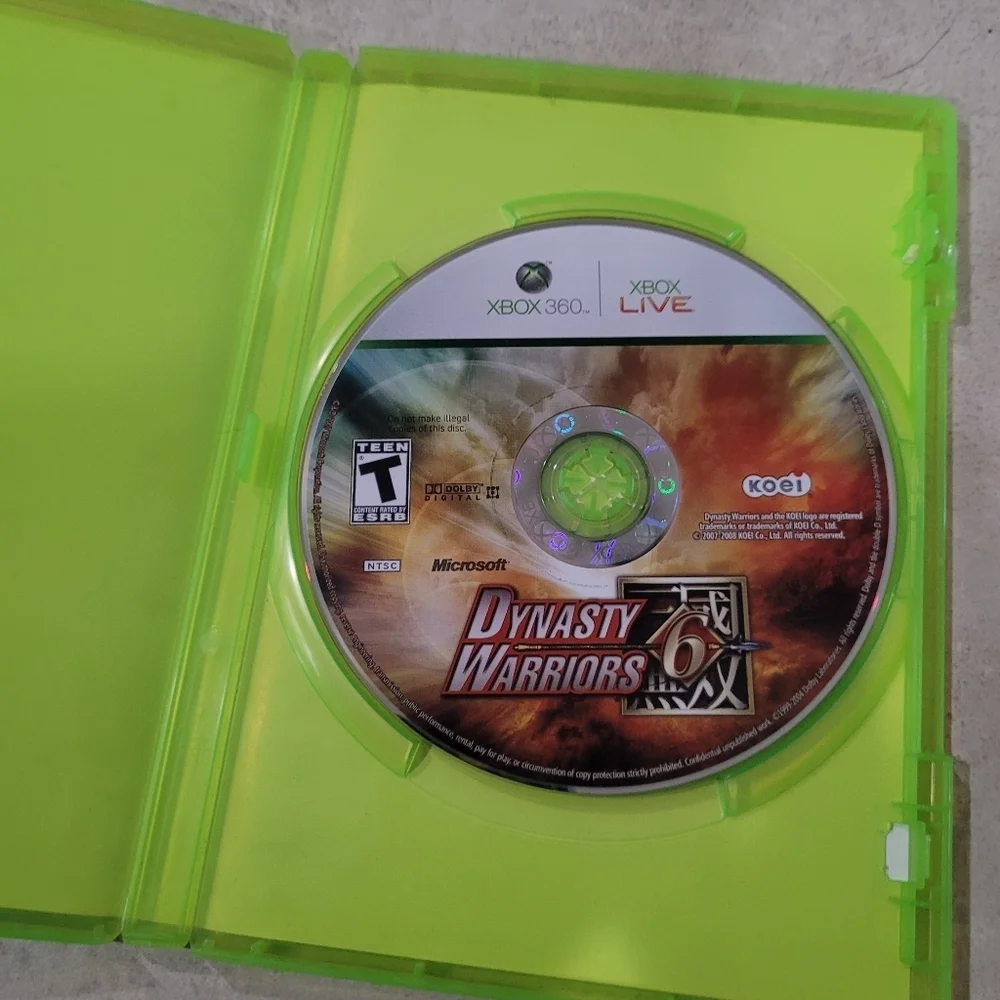 Dynasty Warriors 6 Microsoft Xbox 360 Live